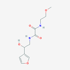 molecular formula C11H16N2O5 B2642757 N1-(2-(furan-3-yl)-2-hydroxyethyl)-N2-(2-methoxyethyl)oxalamide CAS No. 1421472-75-4