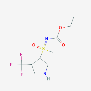 molecular formula C9H15F3N2O3S B2642758 ethyl N-[methyl(oxo)[4-(trifluoromethyl)pyrrolidin-3-yl]-lambda6-sulfanylidene]carbamate CAS No. 1955530-19-4