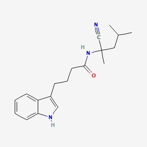 molecular formula C19H25N3O B2642762 N-(1-cyano-1,3-dimethylbutyl)-4-(1H-indol-3-yl)butanamide CAS No. 1240933-82-7