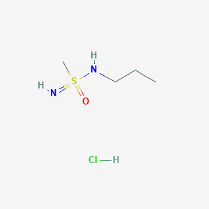molecular formula C4H13ClN2OS B2642765 N-(Methylsulfonimidoyl)propan-1-amine;hydrochloride CAS No. 2305948-97-2