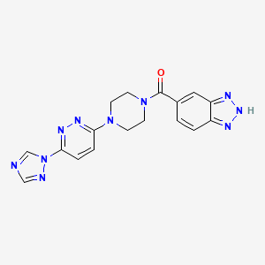 B2642789 (4-(6-(1H-1,2,4-triazol-1-yl)pyridazin-3-yl)piperazin-1-yl)(1H-benzo[d][1,2,3]triazol-5-yl)methanone CAS No. 1797093-07-2