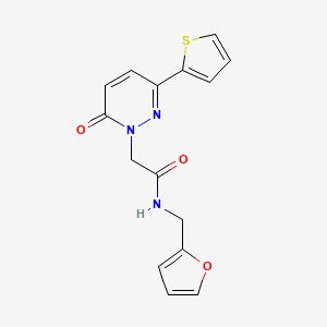 molecular formula C15H13N3O3S B2642862 N-(furan-2-ylmethyl)-2-(6-oxo-3-thiophen-2-ylpyridazin-1-yl)acetamide CAS No. 899752-55-7