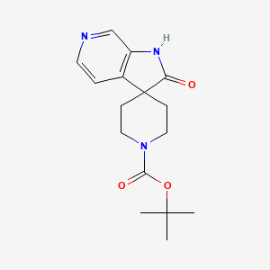 molecular formula C16H21N3O3 B2642866 tert-butyl 2-oxospiro[1H-pyrrolo[2,3-c]pyridine-3,4'-piperidine]-1'-carboxylate CAS No. 1603067-54-4