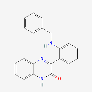 molecular formula C21H17N3O B2642872 3-[2-(benzylamino)phenyl]-1,2-dihydroquinoxalin-2-one CAS No. 303097-52-1