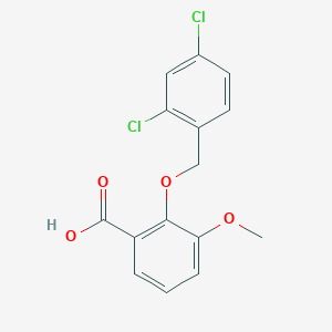 molecular formula C15H12Cl2O4 B2642893 2-[(2,4-Dichlorobenzyl)oxy]-3-methoxybenzoic acid CAS No. 872197-30-3