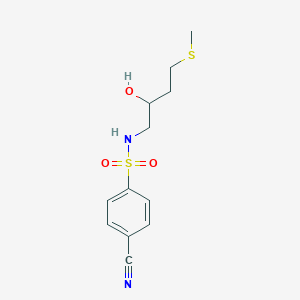 4-Cyano-N-(2-hydroxy-4-methylsulfanylbutyl)benzenesulfonamide