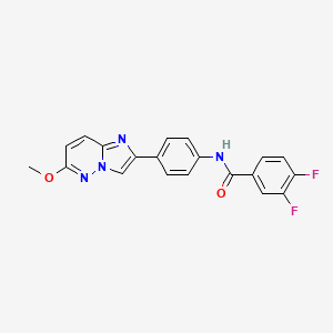 3,4-difluoro-N-(4-(6-methoxyimidazo[1,2-b]pyridazin-2-yl)phenyl)benzamide