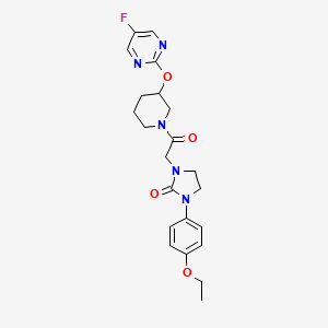 1-(4-Ethoxyphenyl)-3-(2-(3-((5-fluoropyrimidin-2-yl)oxy)piperidin-1-yl)-2-oxoethyl)imidazolidin-2-one