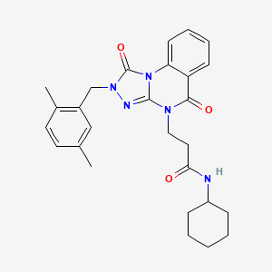 1-[(5-chloro-1-methyl-1H-indol-3-yl)methyl]-N-(3-methylbenzyl)piperidine-4-carboxamide