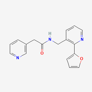 N-((2-(furan-2-yl)pyridin-3-yl)methyl)-2-(pyridin-3-yl)acetamide