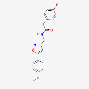 2-(4-fluorophenyl)-N-((5-(4-methoxyphenyl)isoxazol-3-yl)methyl)acetamide