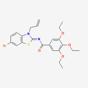 (Z)-N-(3-allyl-6-bromobenzo[d]thiazol-2(3H)-ylidene)-3,4,5-triethoxybenzamide