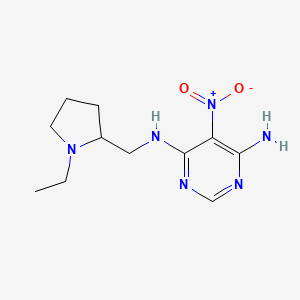 molecular formula C11H18N6O2 B2643001 N-[(1-ethylpyrrolidin-2-yl)methyl]-5-nitropyrimidine-4,6-diamine CAS No. 497063-57-7