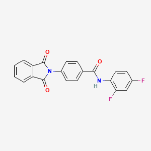 molecular formula C21H12F2N2O3 B2643020 N-(2,4-difluorophenyl)-4-(1,3-dioxo-2,3-dihydro-1H-isoindol-2-yl)benzamide CAS No. 955299-42-0