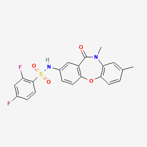 molecular formula C21H16F2N2O4S B2643027 N-(8,10-dimethyl-11-oxo-10,11-dihydrodibenzo[b,f][1,4]oxazepin-2-yl)-2,4-difluorobenzenesulfonamide CAS No. 922090-03-7