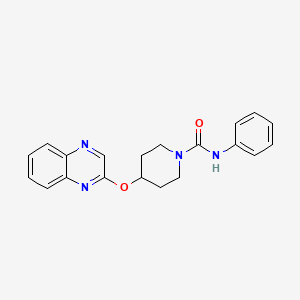molecular formula C20H20N4O2 B2643034 N-phenyl-4-(quinoxalin-2-yloxy)piperidine-1-carboxamide CAS No. 1706184-34-0