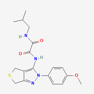 molecular formula C18H22N4O3S B2643058 N'-[2-(4-methoxyphenyl)-2H,4H,6H-thieno[3,4-c]pyrazol-3-yl]-N-(2-methylpropyl)ethanediamide CAS No. 899969-56-3