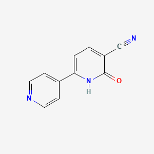 molecular formula C11H7N3O B2643059 2-Oxo-6-(pyridin-4-yl)-1,2-dihydropyridine-3-carbonitrile CAS No. 39883-32-4