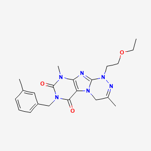 1-(2-ethoxyethyl)-3,9-dimethyl-7-(3-methylbenzyl)-1,4-dihydro-[1,2,4]triazino[3,4-f]purine-6,8(7H,9H)-dione