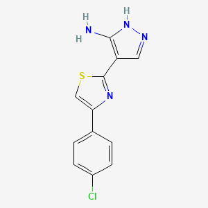 4-[4-(4-chlorophenyl)-1,3-thiazol-2-yl]-1H-pyrazol-5-amine