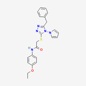 2-{[5-benzyl-4-(1H-pyrrol-1-yl)-4H-1,2,4-triazol-3-yl]sulfanyl}-N-(4-ethoxyphenyl)acetamide