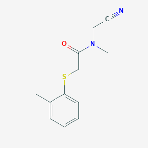molecular formula C12H14N2OS B2643072 N-(cyanomethyl)-N-methyl-2-[(2-methylphenyl)sulfanyl]acetamide CAS No. 1797853-75-8
