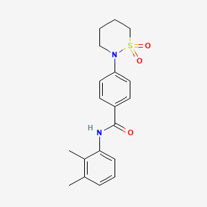 molecular formula C19H22N2O3S B2643076 N-(2,3-dimethylphenyl)-4-(1,1-dioxo-1lambda6,2-thiazinan-2-yl)benzamide CAS No. 899994-47-9