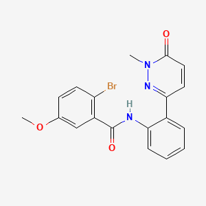 molecular formula C19H16BrN3O3 B2643077 2-bromo-5-methoxy-N-(2-(1-methyl-6-oxo-1,6-dihydropyridazin-3-yl)phenyl)benzamide CAS No. 1448058-74-9