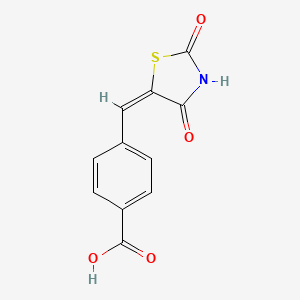 molecular formula C11H7NO4S B2643095 4-(2,4-Dioxothiazolidin-5-ylidenemethyl)benzoic acid 