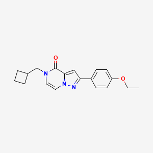 molecular formula C19H21N3O2 B2643099 5-(Cyclobutylmethyl)-2-(4-ethoxyphenyl)pyrazolo[1,5-a]pyrazin-4-one CAS No. 2309310-26-5