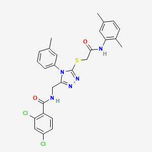 2,4-dichloro-N-((5-((2-((2,5-dimethylphenyl)amino)-2-oxoethyl)thio)-4-(m-tolyl)-4H-1,2,4-triazol-3-yl)methyl)benzamide