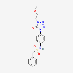 N-(4-(4-(2-methoxyethyl)-5-oxo-4,5-dihydro-1H-tetrazol-1-yl)phenyl)-1-phenylmethanesulfonamide