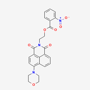 2-(6-morpholino-1,3-dioxo-1H-benzo[de]isoquinolin-2(3H)-yl)ethyl 2-nitrobenzoate