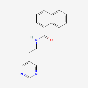 molecular formula C17H15N3O B2643197 N-(2-(pyrimidin-5-yl)ethyl)-1-naphthamide CAS No. 2034603-18-2