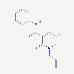molecular formula C15H13ClN2O2 B2643200 1-allyl-5-chloro-2-oxo-N-phenyl-1,2-dihydro-3-pyridinecarboxamide CAS No. 339028-49-8