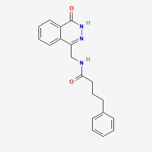molecular formula C19H19N3O2 B2643231 N-((4-oxo-3,4-dihydrophthalazin-1-yl)methyl)-4-phenylbutanamide CAS No. 899952-27-3