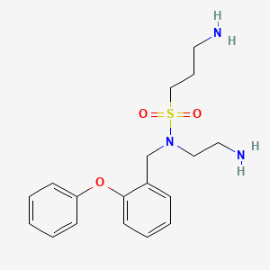 molecular formula C18H25N3O3S B2643261 3-amino-N-(2-aminoethyl)-N-[(2-phenoxyphenyl)methyl]propane-1-sulfonamide CAS No. 1797772-54-3