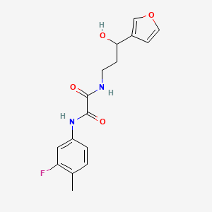 molecular formula C16H17FN2O4 B2643305 N1-(3-fluoro-4-methylphenyl)-N2-(3-(furan-3-yl)-3-hydroxypropyl)oxalamide CAS No. 1428372-35-3