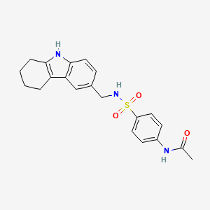 molecular formula C21H23N3O3S B2643327 N-{4-[(2,3,4,9-tetrahydro-1H-carbazol-6-ylmethyl)sulfamoyl]phenyl}acetamide CAS No. 696656-97-0