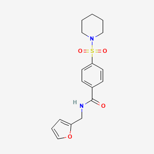 molecular formula C17H20N2O4S B2643372 N-(furan-2-ylmethyl)-4-(piperidin-1-ylsulfonyl)benzamide CAS No. 324774-31-4