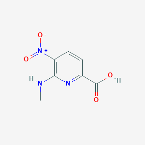 molecular formula C7H7N3O4 B2643402 6-(Methylamino)-5-nitropyridine-2-carboxylic acid CAS No. 1600316-11-7