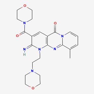 2-imino-10-methyl-3-(morpholine-4-carbonyl)-1-(2-morpholinoethyl)-1H-dipyrido[1,2-a:2',3'-d]pyrimidin-5(2H)-one