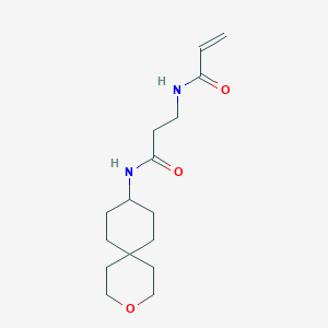 B2643525 N-(3-Oxaspiro[5.5]undecan-9-yl)-3-(prop-2-enoylamino)propanamide CAS No. 2361692-24-0