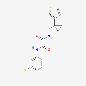 molecular formula C17H18N2O2S2 B2643526 N'-[3-(methylsulfanyl)phenyl]-N-{[1-(thiophen-3-yl)cyclopropyl]methyl}ethanediamide CAS No. 2415526-22-4