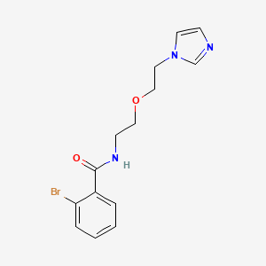 molecular formula C14H16BrN3O2 B2643528 2-bromo-N-{2-[2-(1H-imidazol-1-yl)ethoxy]ethyl}benzamide CAS No. 2034311-17-4