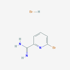 molecular formula C6H7Br2N3 B2643540 6-Bromopyridine-2-carboximidamide;hydrobromide CAS No. 2344679-72-5