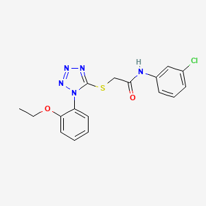 molecular formula C17H16ClN5O2S B2643574 N-(3-chlorophenyl)-2-{[1-(2-ethoxyphenyl)-1H-1,2,3,4-tetrazol-5-yl]sulfanyl}acetamide CAS No. 878697-51-9