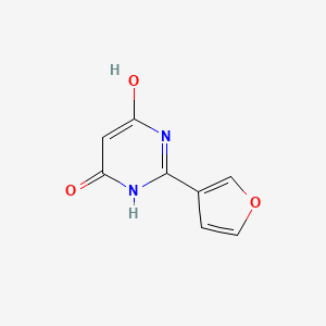 molecular formula C8H6N2O3 B2643592 2-(Furan-3-yl)pyrimidine-4,6-diol CAS No. 339366-66-4
