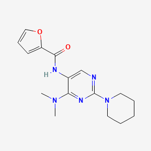 molecular formula C16H21N5O2 B2643613 N-(4-(dimethylamino)-2-(piperidin-1-yl)pyrimidin-5-yl)furan-2-carboxamide CAS No. 1797622-52-6