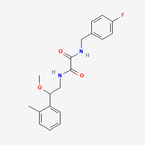 molecular formula C19H21FN2O3 B2643656 N1-(4-fluorobenzyl)-N2-(2-methoxy-2-(o-tolyl)ethyl)oxalamide CAS No. 1797281-32-3